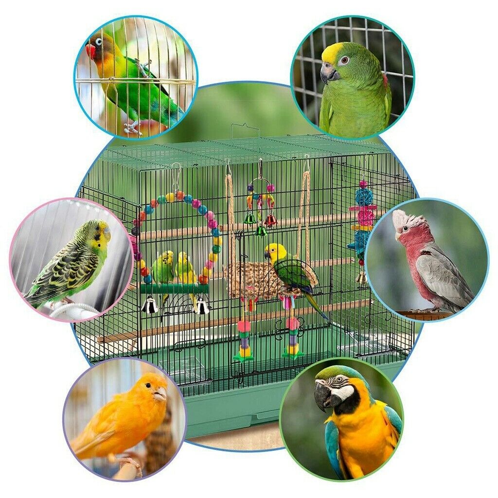 Colorful Bird Toys Of Adjustable Birds Parrots To Chew And Play.