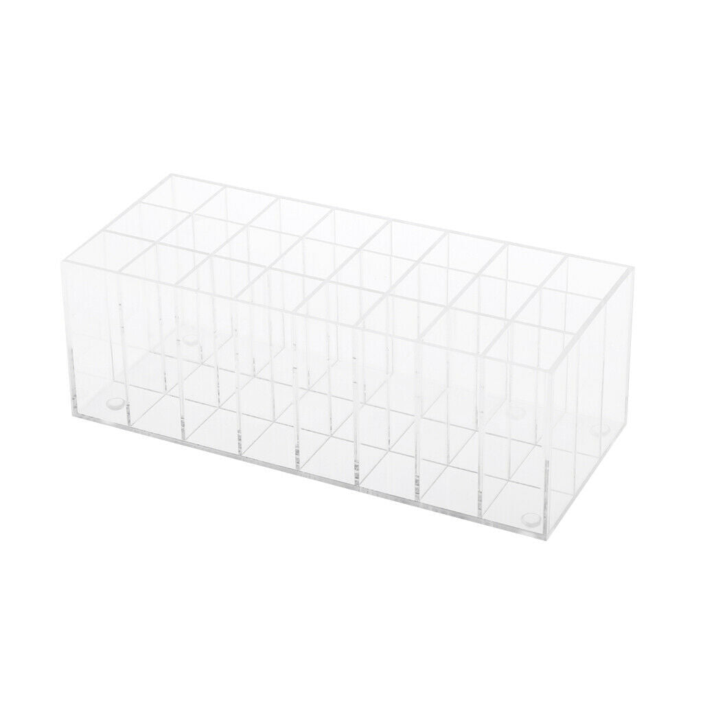 MagiDeal 24 Slots Clear Acrylic Display Stand Holder for Lipstick Makeup Pen