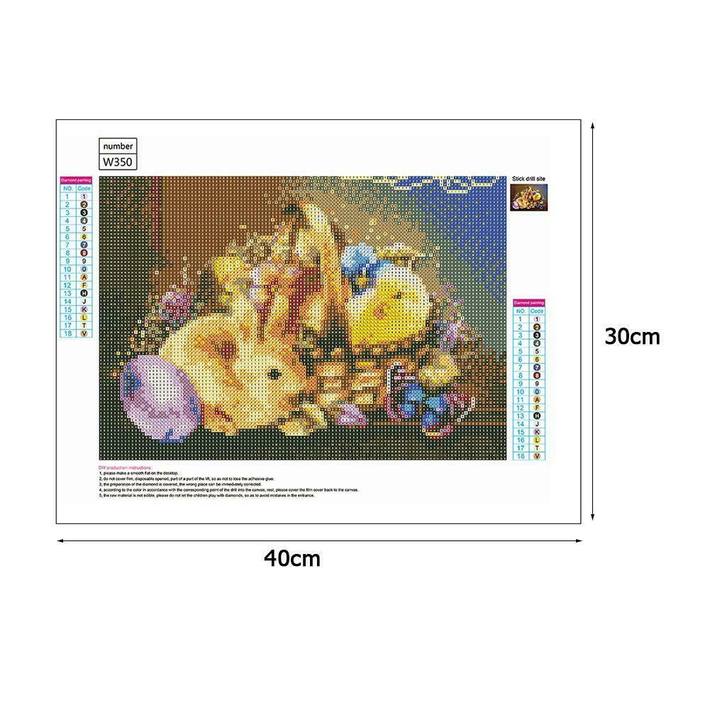 5D DIY Full Drill Diamond Painting Easter Chick Rabbit Cross Stitch Kits Decor