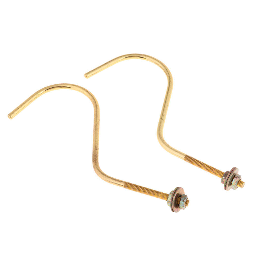 1 Pair Brass Billiards Snooker Pool Table Edge Hook Cue Racks Sticks Holder