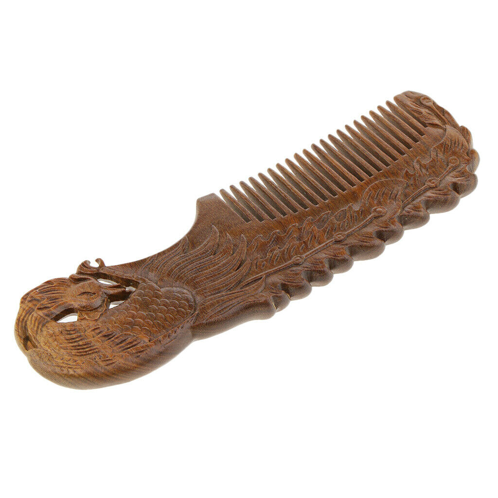 Natural Sandalwood Wide Tooth Comb Hair Styling Detangling Comb Phoenix