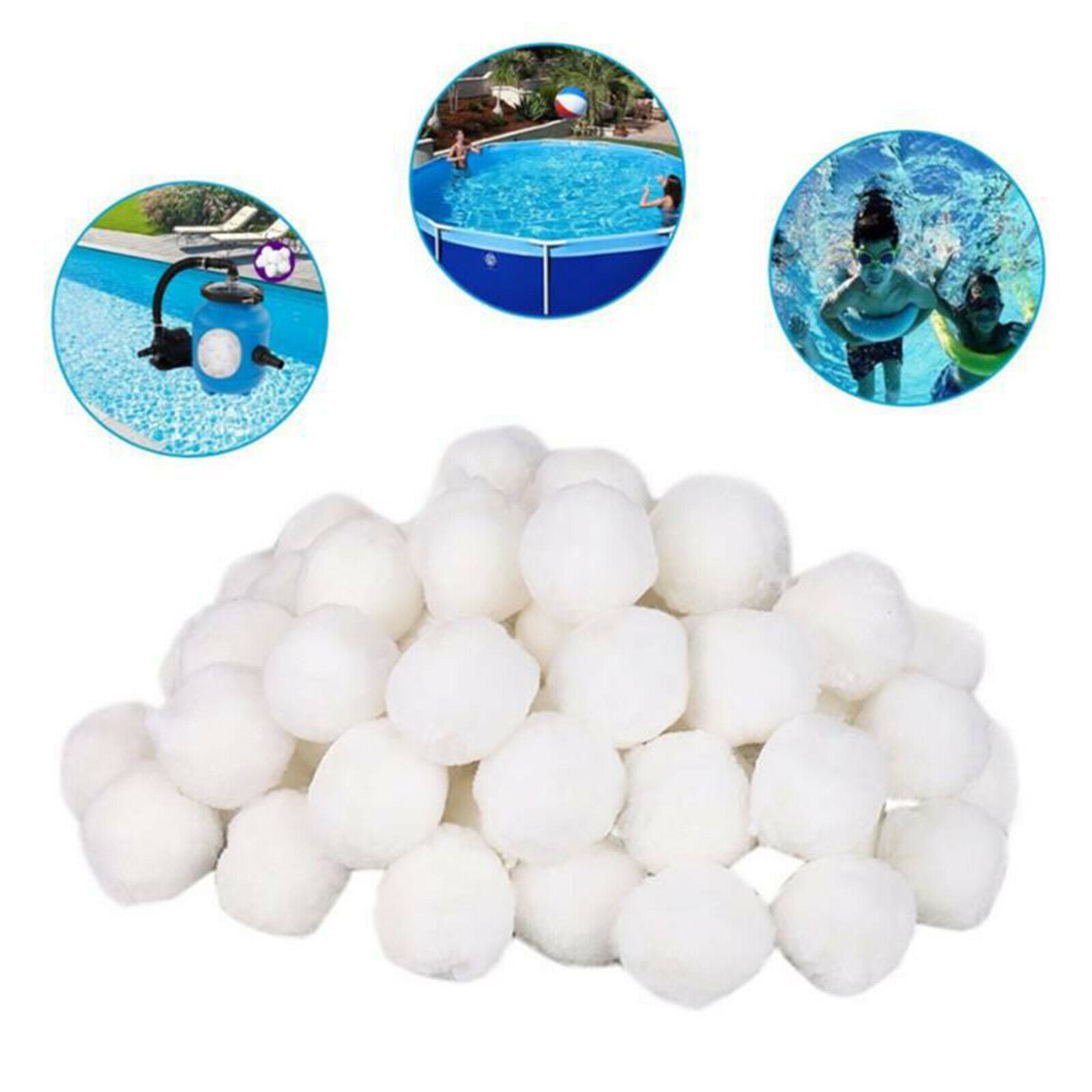 White Pool Filter Balls Alternative Sand for Swimming Pool Fish Tanks 200g