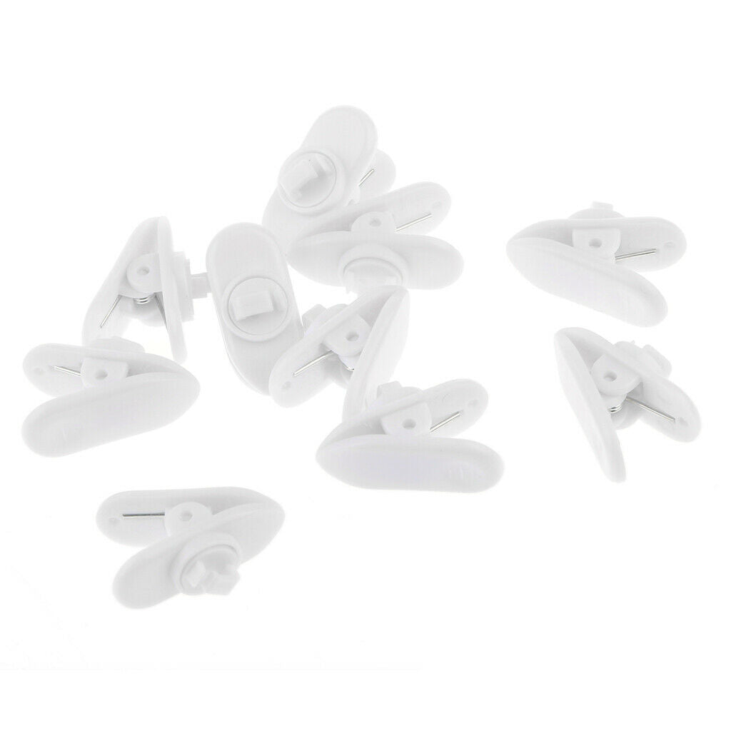 Pieces Earphone Lavalier Mic Tidy Cable Wire Lapel Collar Clip holder White