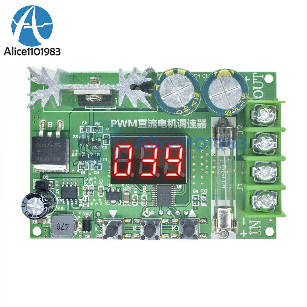 Digital Display PWM Motor Speed Controller 600W 10A Governor Regulator DC 12-60V