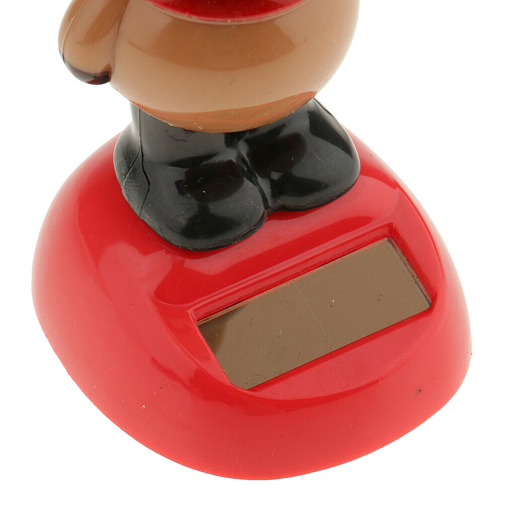 2xSolar  owered Bobbling Nodding Solar Toys Home/Office/Car/ Window Ornaments