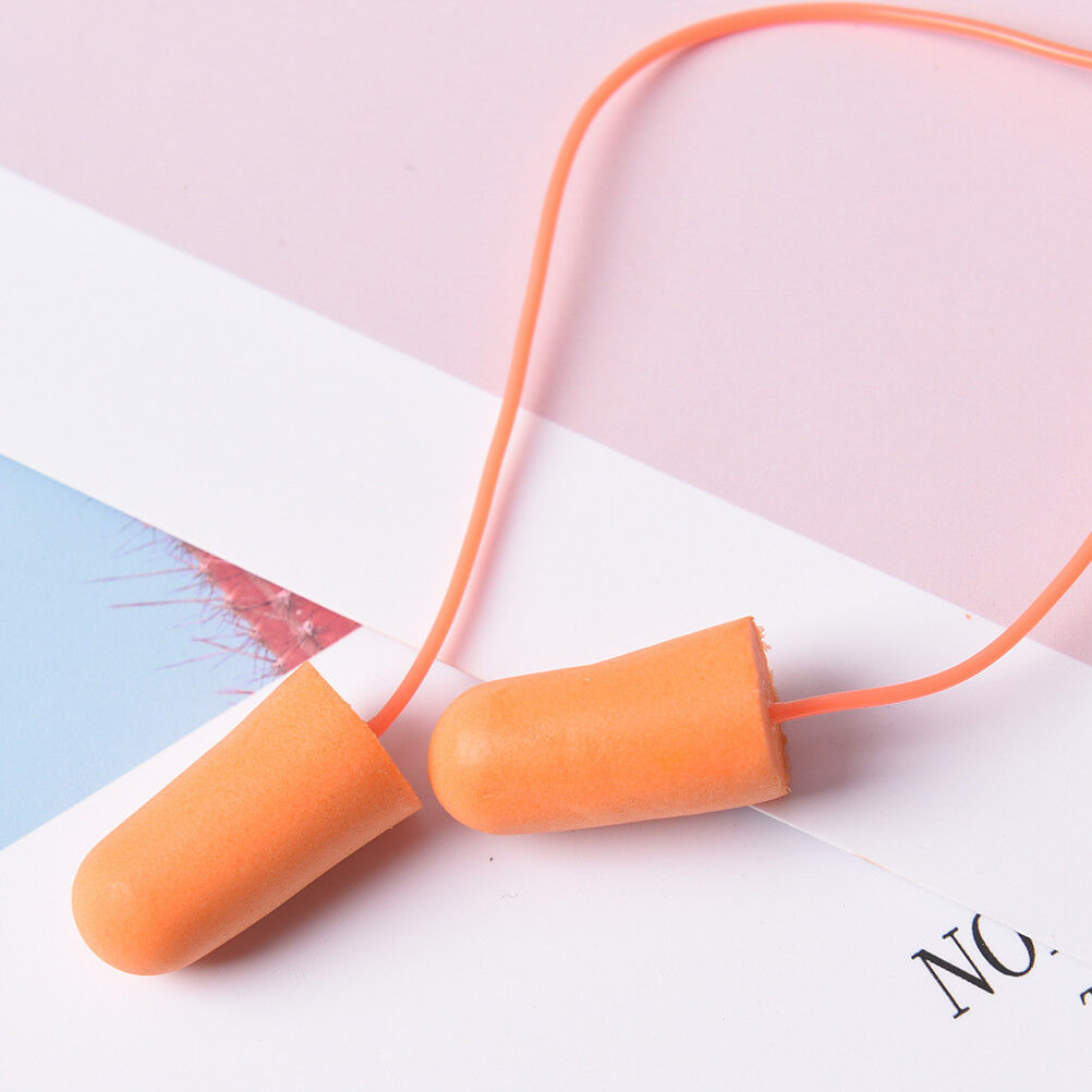 1 pair Slow Rebound Foam Earplug Noise Reduction Comfort Ear Plug with Cor.l8