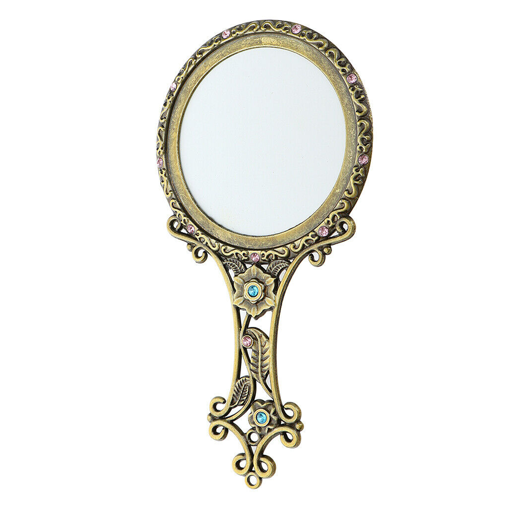 Travel Portable Handheld Vanity Makeup Mirror Home Salon Girls Gift 2 Colors
