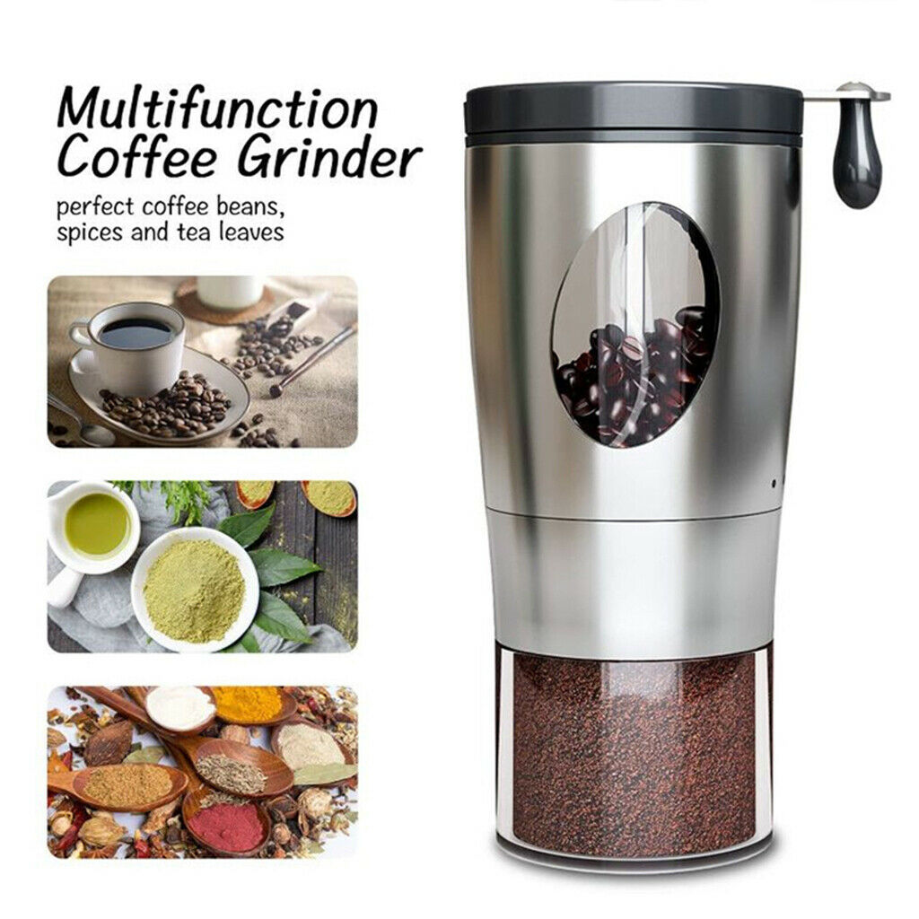 Manual Coffee Grinder Hand Crank Ceramic Bean Burr Compact Home Kitchen Tool