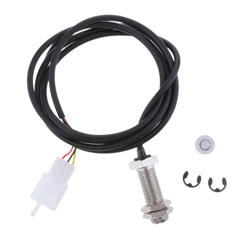 Repalcement Digital Odometer Sensor Cable w/ 3 Magnet for Motor Speedometer