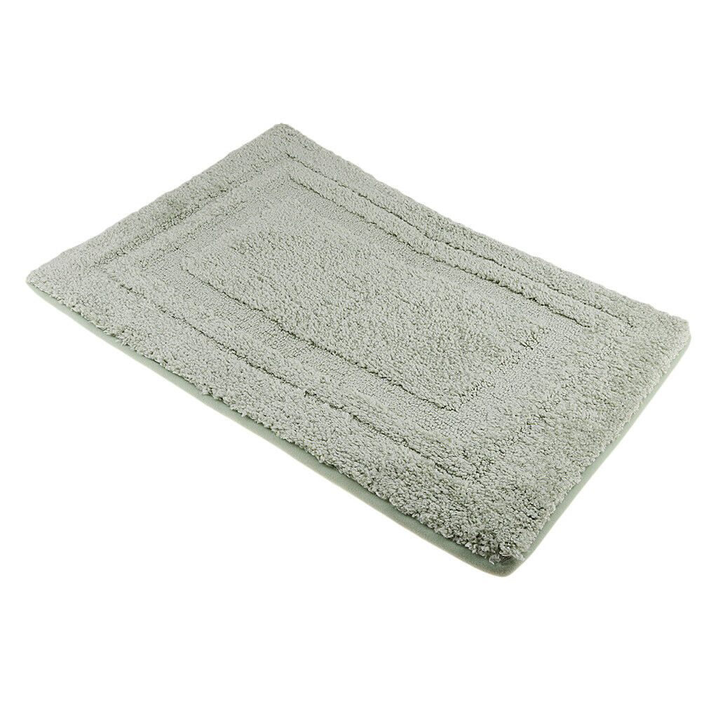 Bathroom Non-Slip Door Mat Bathmat Floor Rug Pure Color Light Green 60x90cm