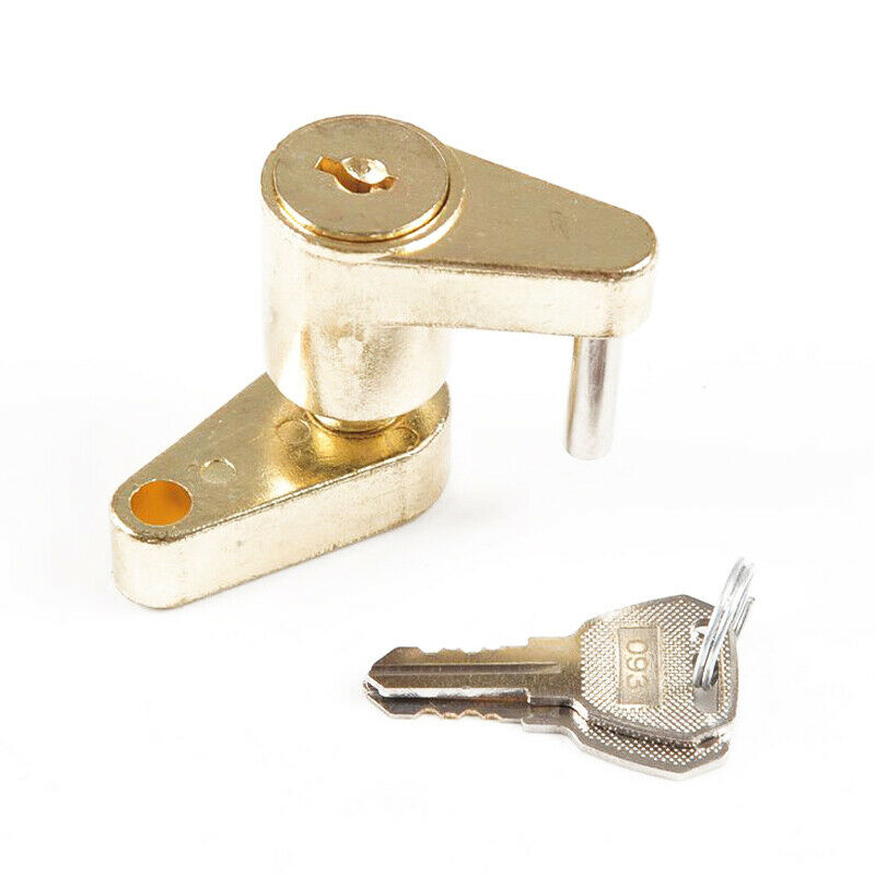 Boat Trailer Coupler Receiver Tow Hitch Lock Brass 1/4 x 3/4 Pin Latch w/ 2 KEYS