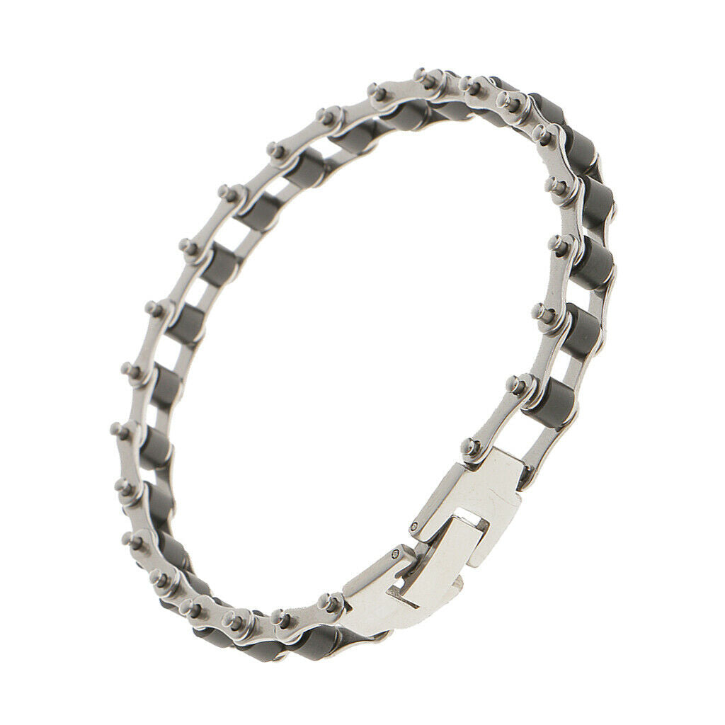 Bike  Chain Style Stainless Steel Mens Bracelet