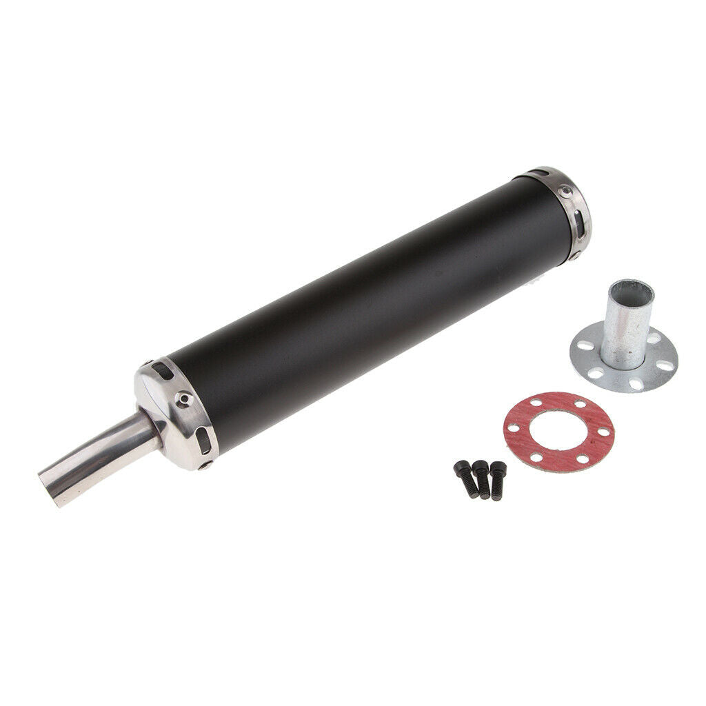 Black Motorbike Exhaust Muffler Silencer Pipe Universal for Motorcycle 20mm