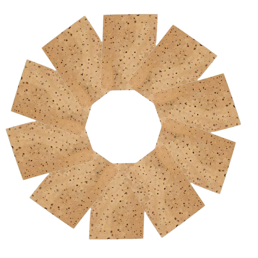 10 Pieces Saxophone Interface Cork Natural Neck Cork Replacement Parts Brown