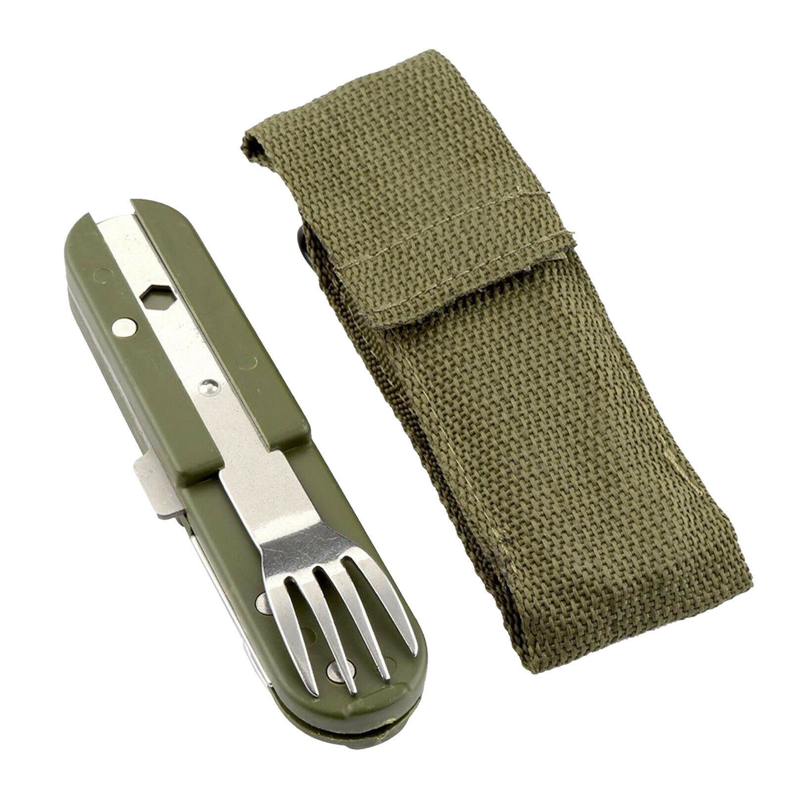 Outdoor 4 in 1 Stainless Steel Gadget Picnic Spork Spoon Fork Cutlery Utensil
