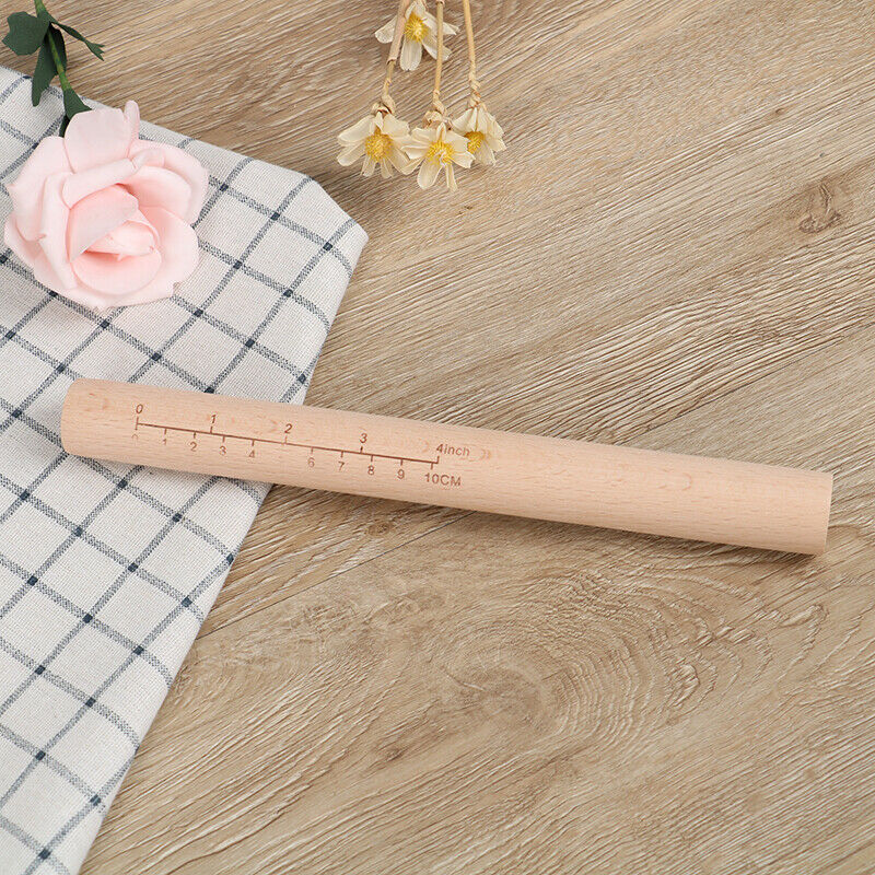 With scale Solid wood rolling stick Cake pie noodles rolling Pins Dough R.l8