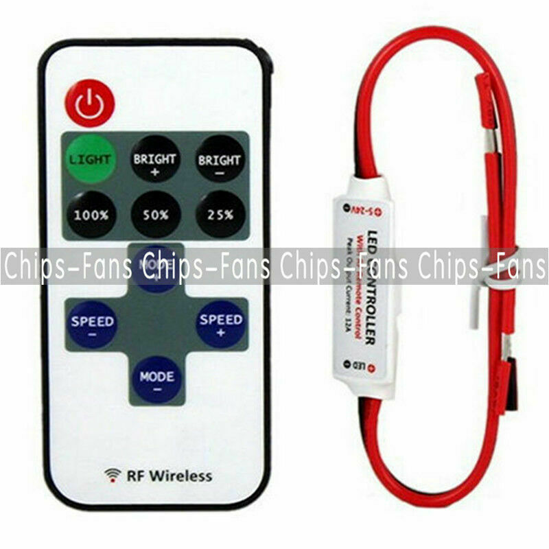 Mini 12V RF sans Fil Interrupteur Ã  Distance ContrÃ´leur Variateur pour LED Bande