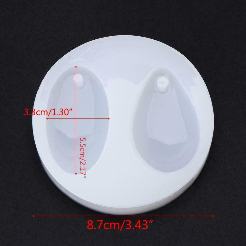 Silicone Mold DIY Jewelry Necklace Pendant Making Tool Oval Water Drop Pendants