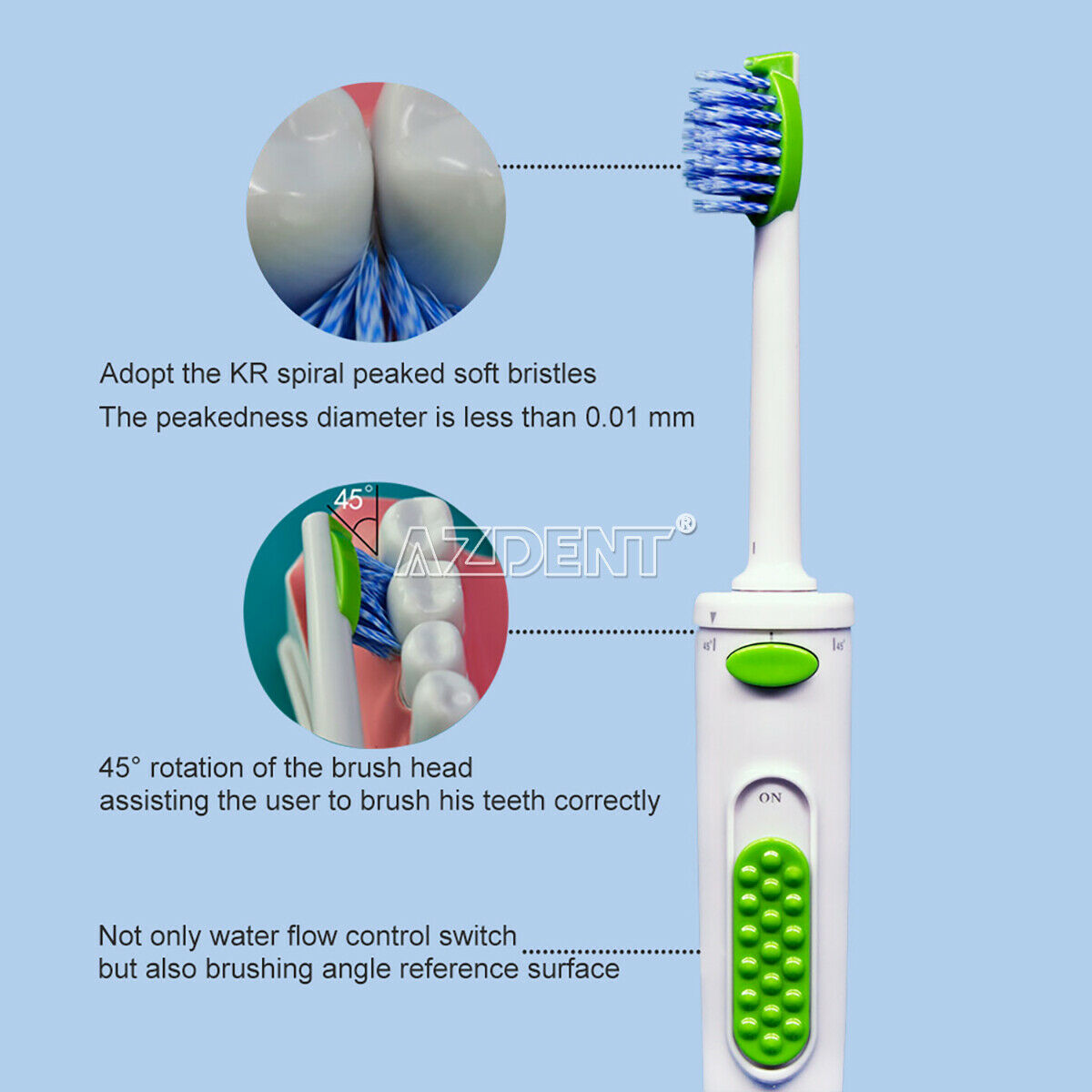 Dental Faucet Water Jet Flosser Irrigator Teeth Tooth Cleaner With Toothbrush