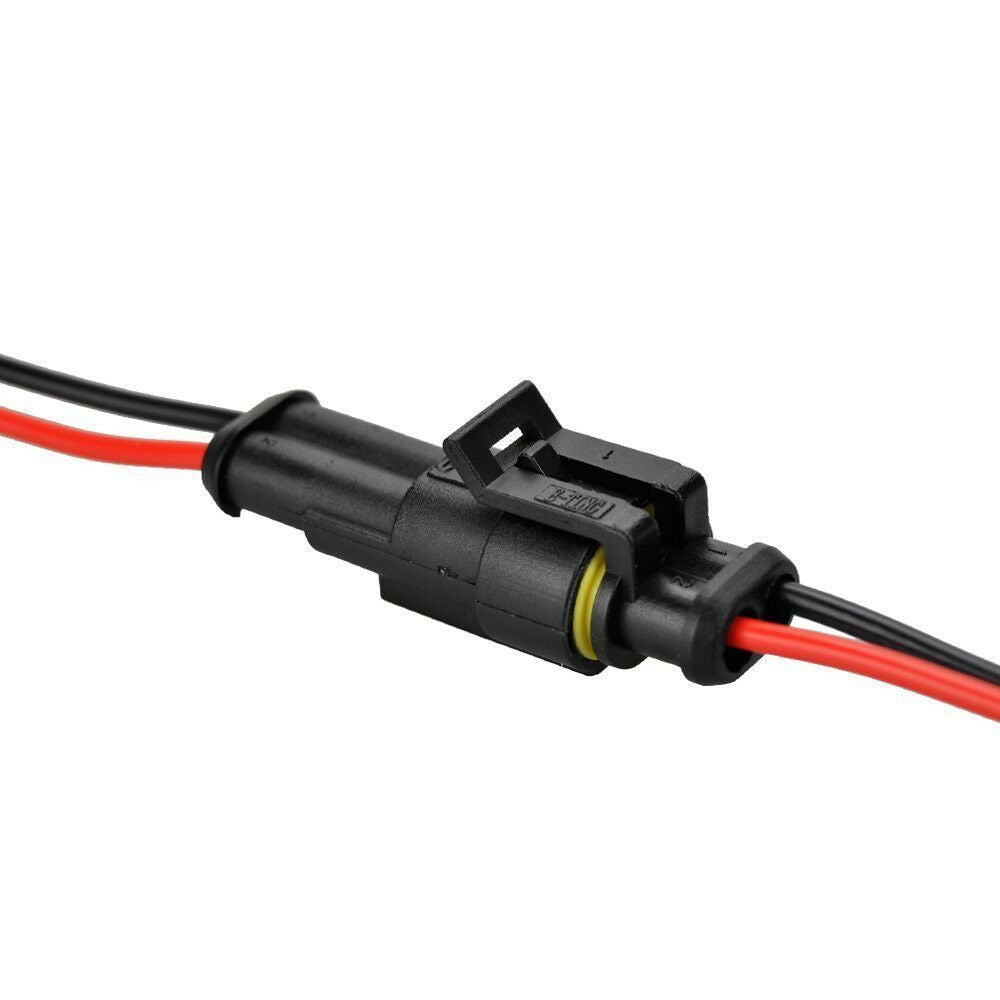 10x 2 Pin Way Car Truck Electrical Wire Terminal Connector Plug Seal Waterproof