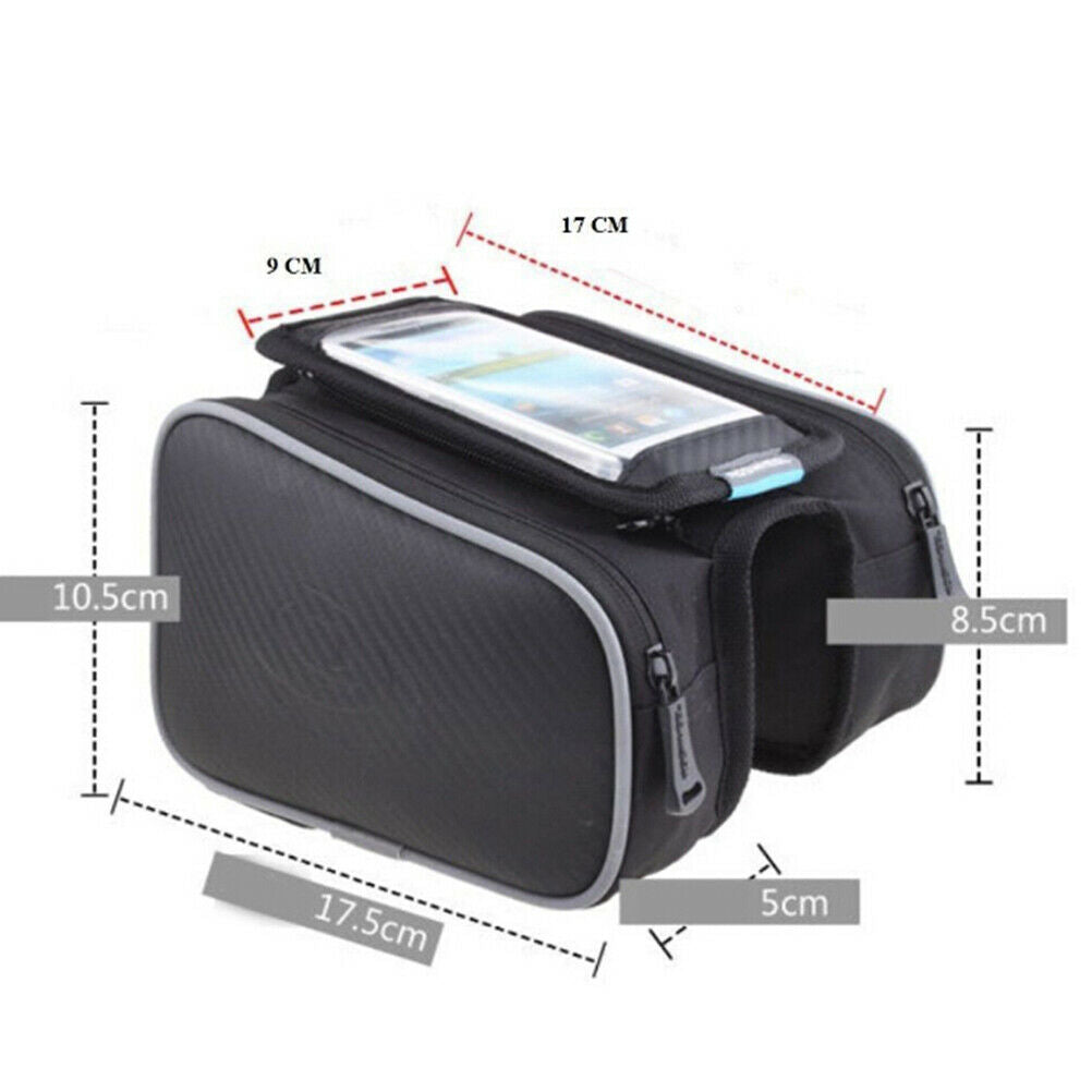 Bicycle bike top frame front pannier saddle tube bag double pouch holderSEA Tt