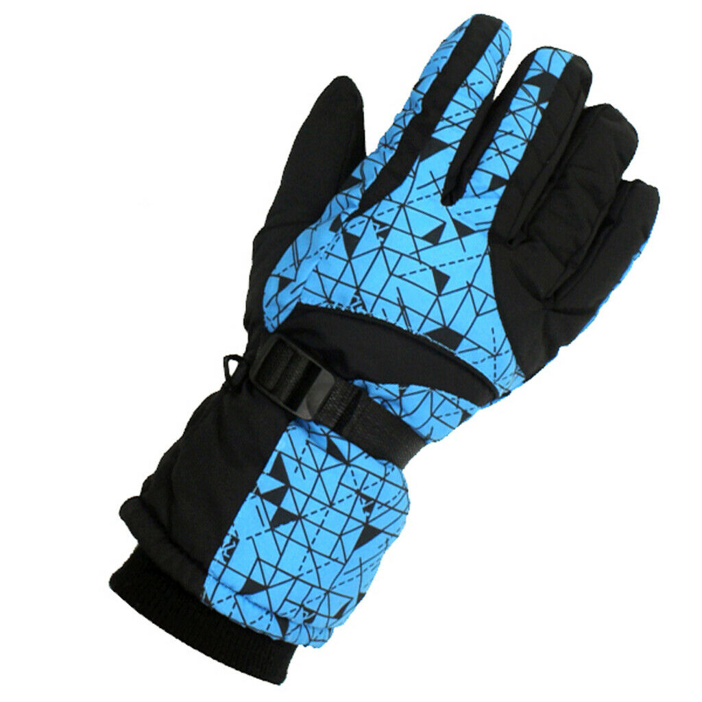 Men Winter Motorcycle Hiking Ski Snow Snowboarding Gloves Blue