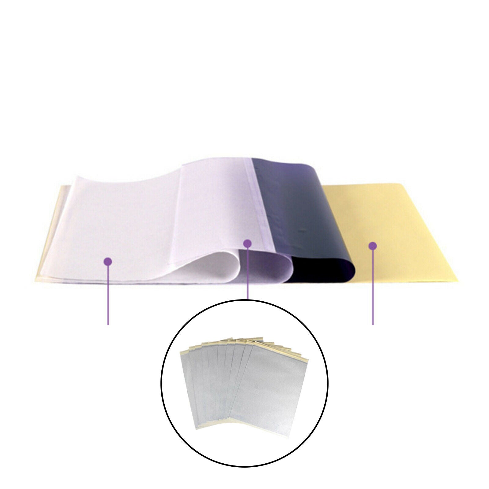 100pcs Tattoo Stencil Transfer Paper Spirit Thermal Tracing Paper Kit A4