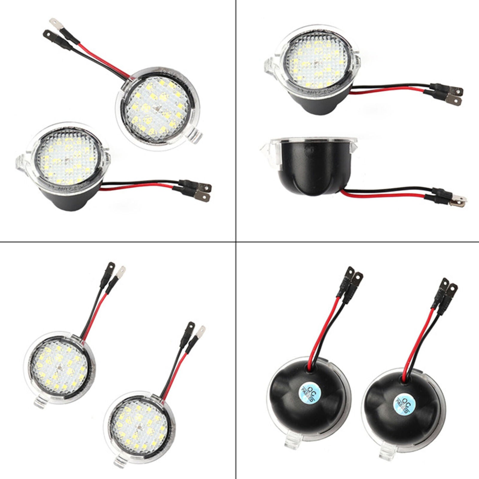 LED Side Rear View Mirror Puddle Lights For Ford Focus F150 Raptor Edge Fusion