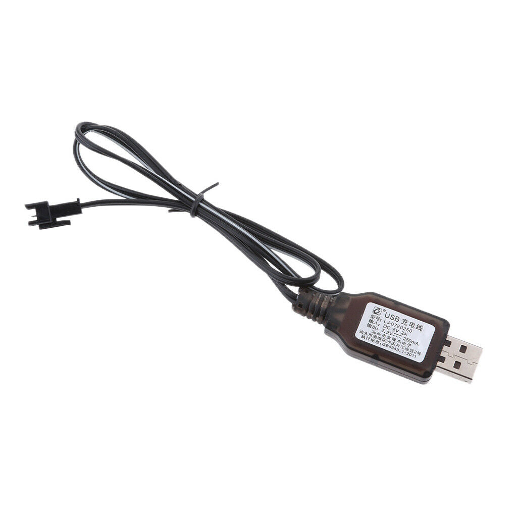 7.2V USB to SM 2Pin NI-MH NI-Cd Battery Fast Charger Cable for RC Drone Toys