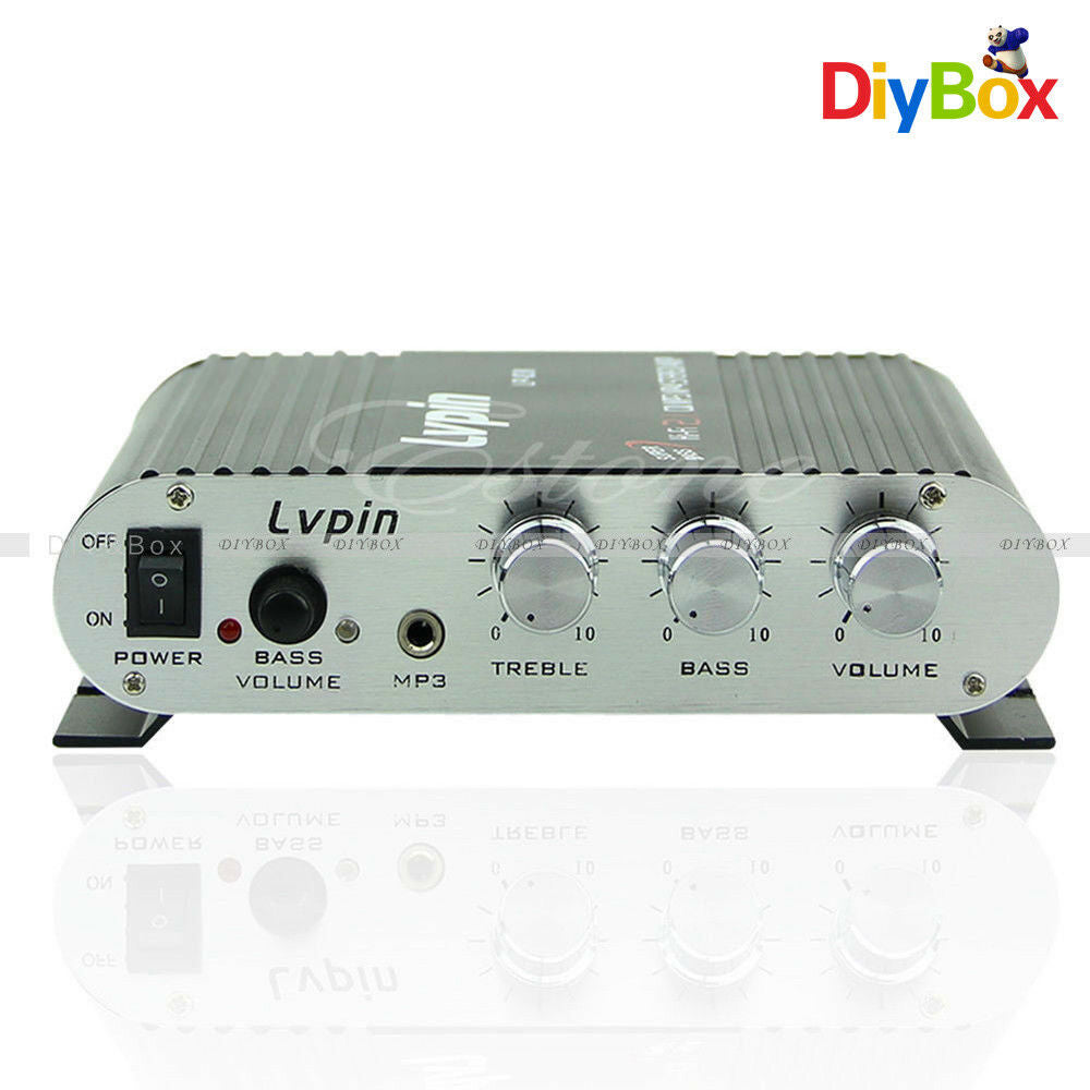 20W 12V Mini Hi-Fi Amplifier Booster Radio MP3 Stereo For Car Motorcycle Home