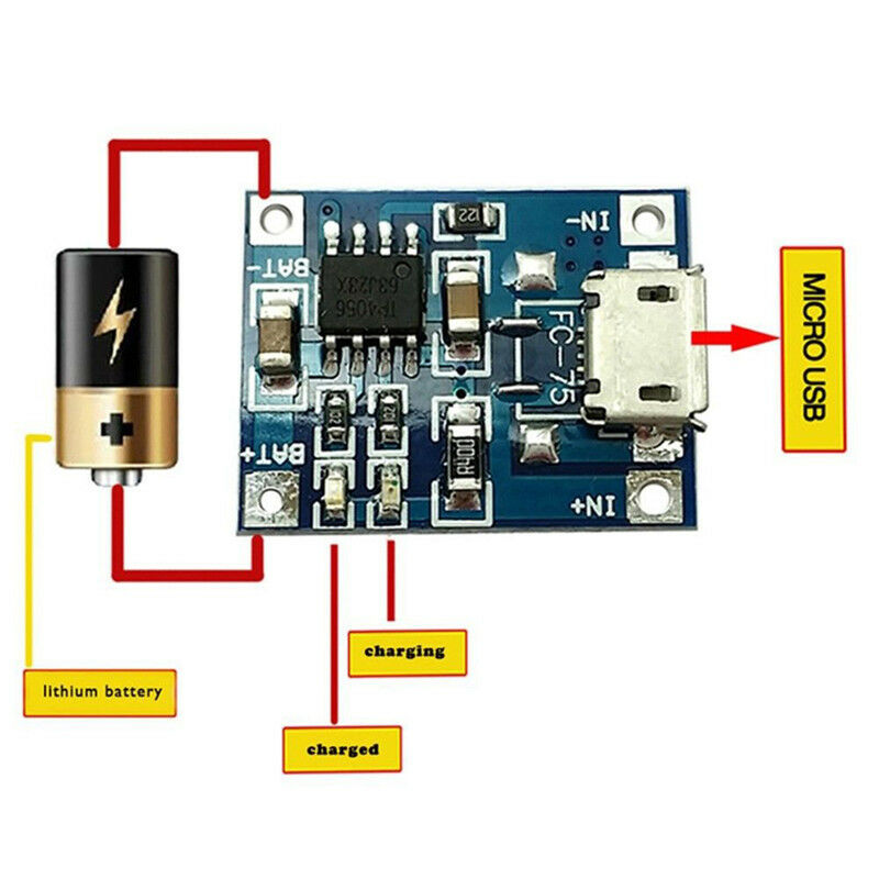 2PCS 1A 5V TP4056 Lithium Battery Charging Module USB Board Electronic Com.l8