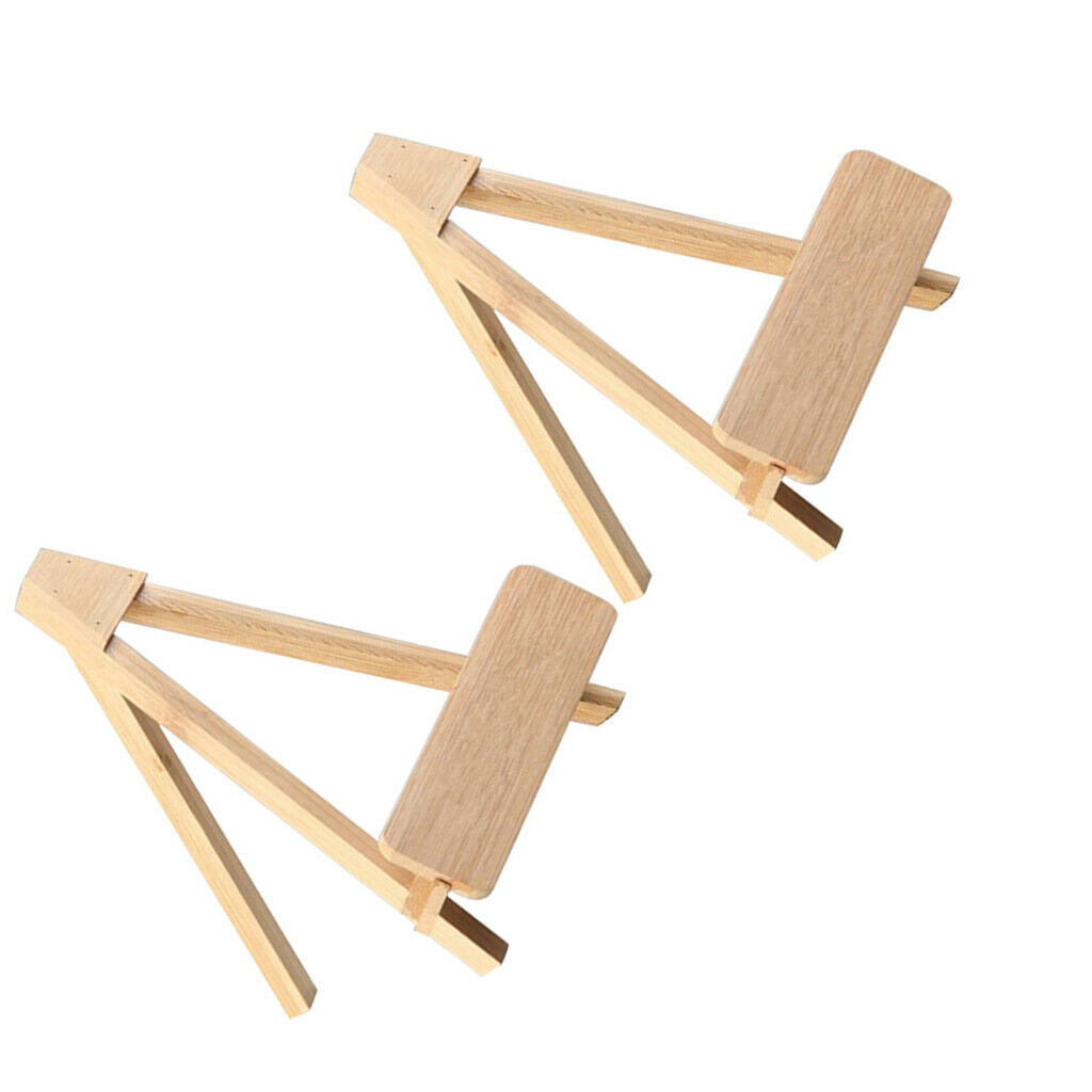 2Pcs Wood Easels Plate Display Stand Photo Picture Holder For Weddings Home