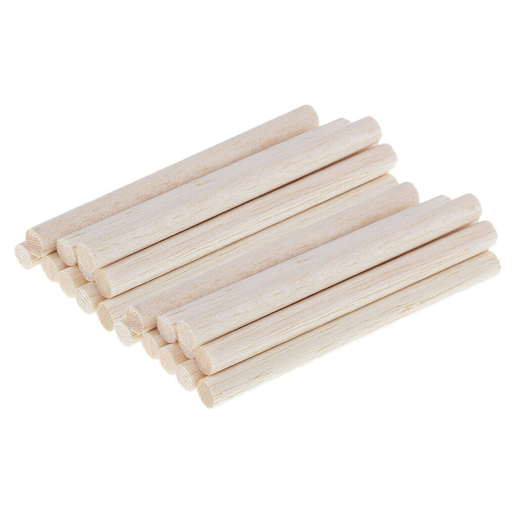 20Pc 8mm Balsa Wood Round Wooden Stick for Kids Children DIY Ornament 100mm