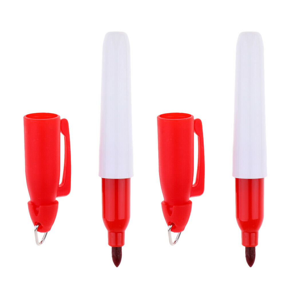 2x Universal Golf Ball Marker Pen Golf Training Accessory for Golf Ball -Red