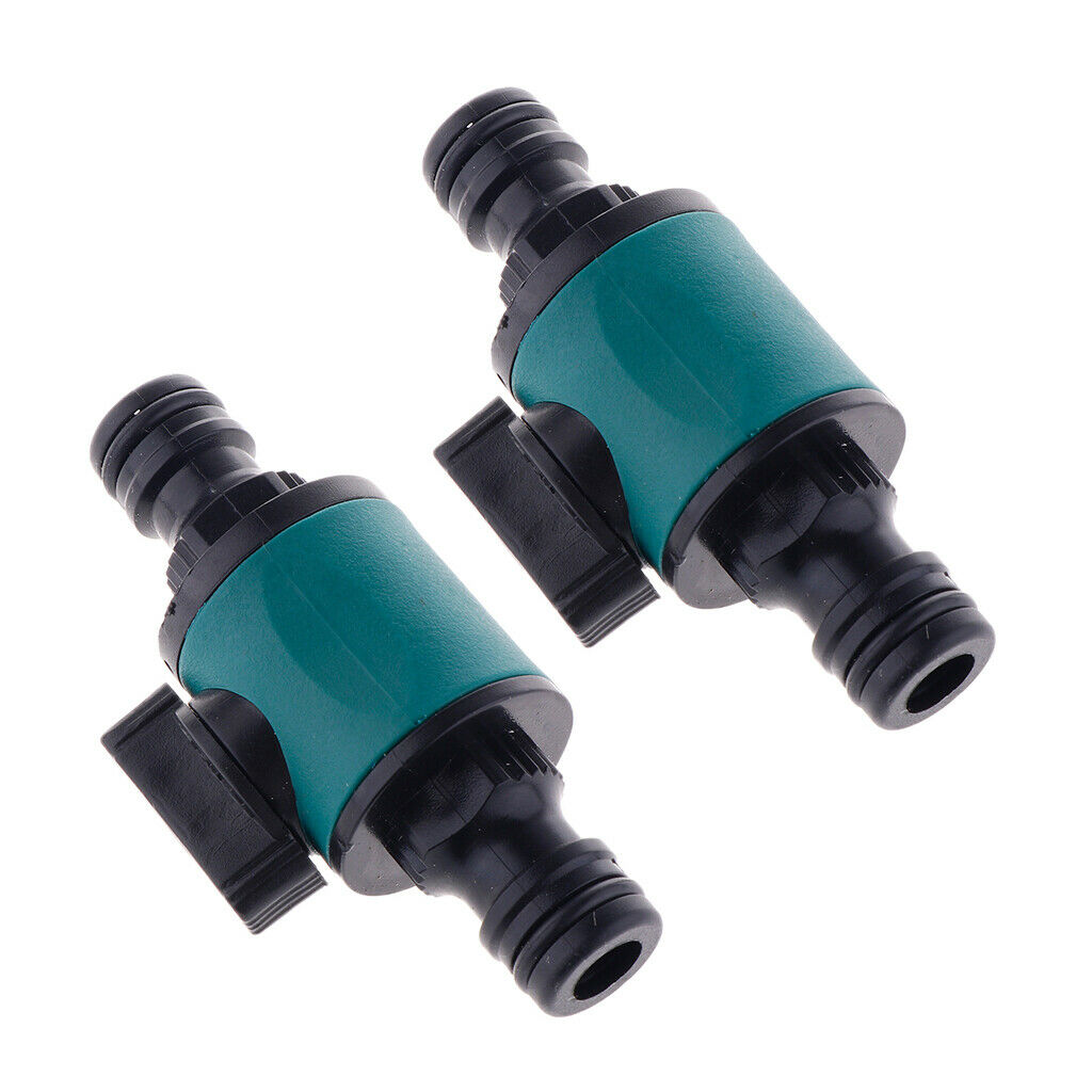 2 Pieces 2-Way Shut-Off Water Garden Hose Pipe Faucet Connector