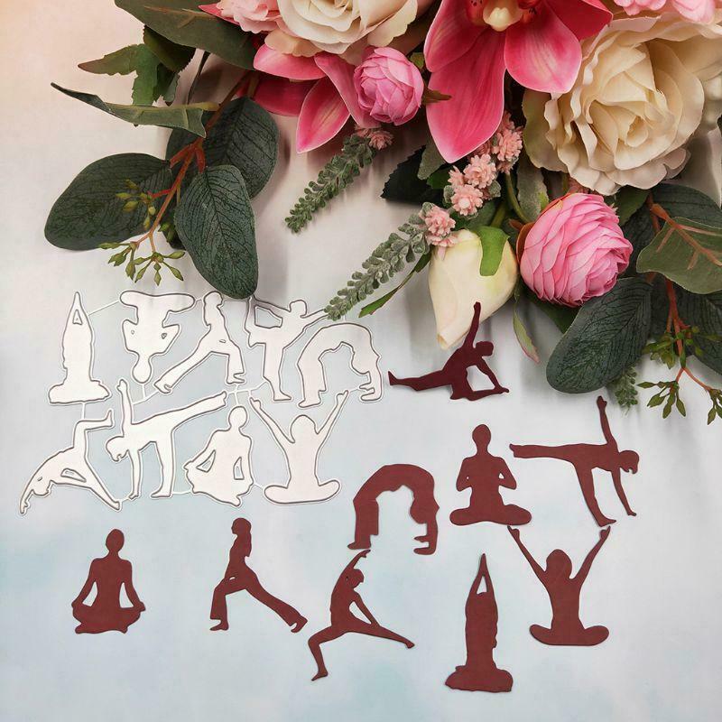 Yoga Girl Metal Cutting Dies Stencil DIY Scrapbooking Album Stamp Card