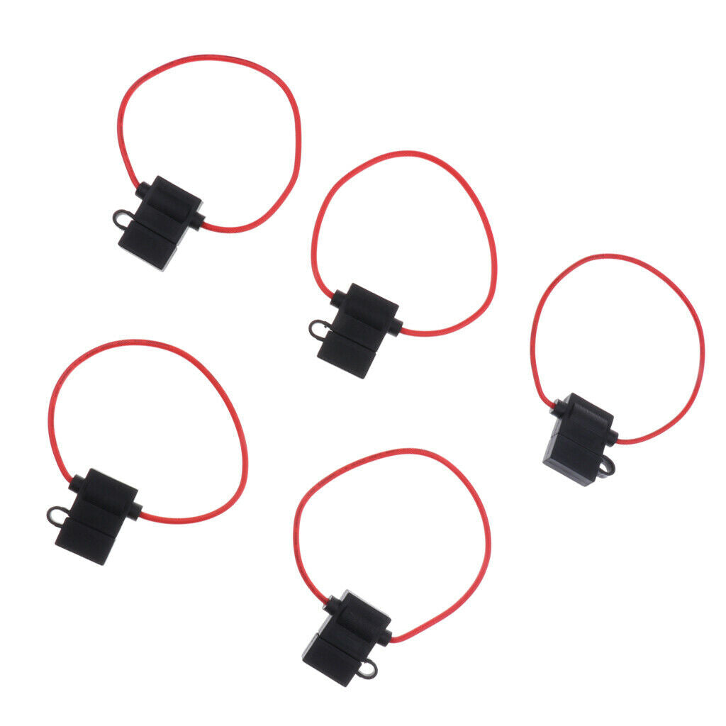 5 Pcs 16AWG Fuse Holder Waterproof Harness Locking