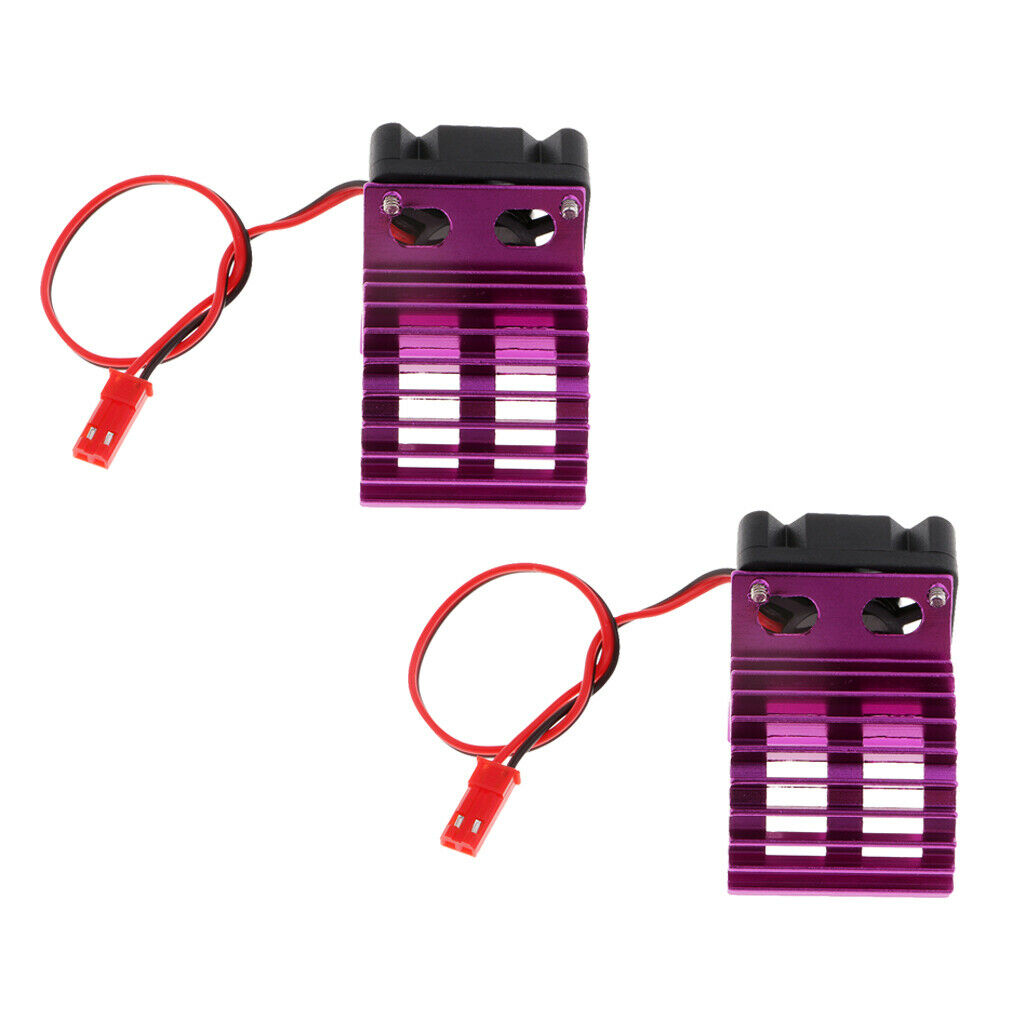 2x 24-28mm RC Car Heat Sink with Cooling Fan for 2030/2040/2435/2840 Motor