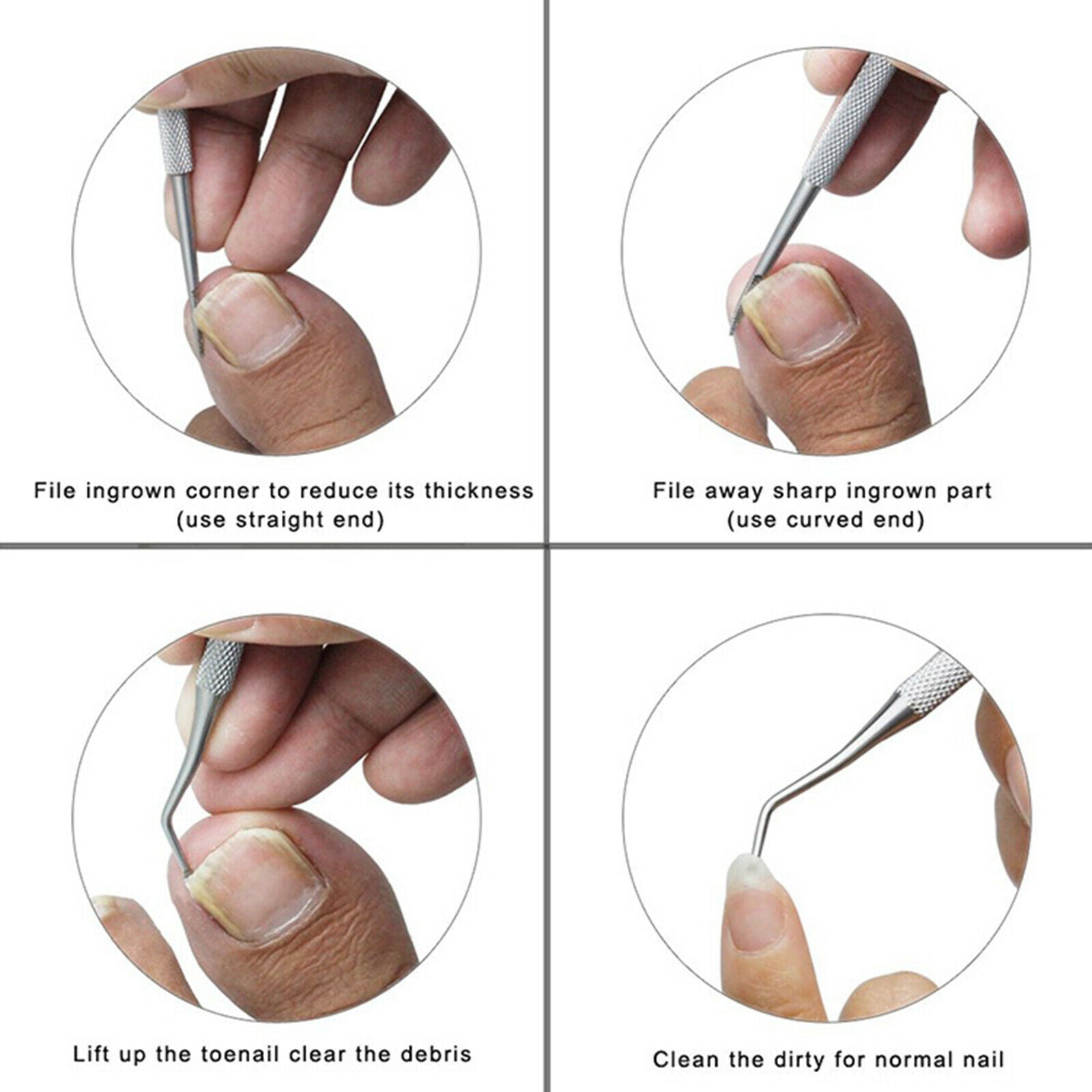 Long Handled Toenail Scissors and Clippers for Thick Nails Set Great for People