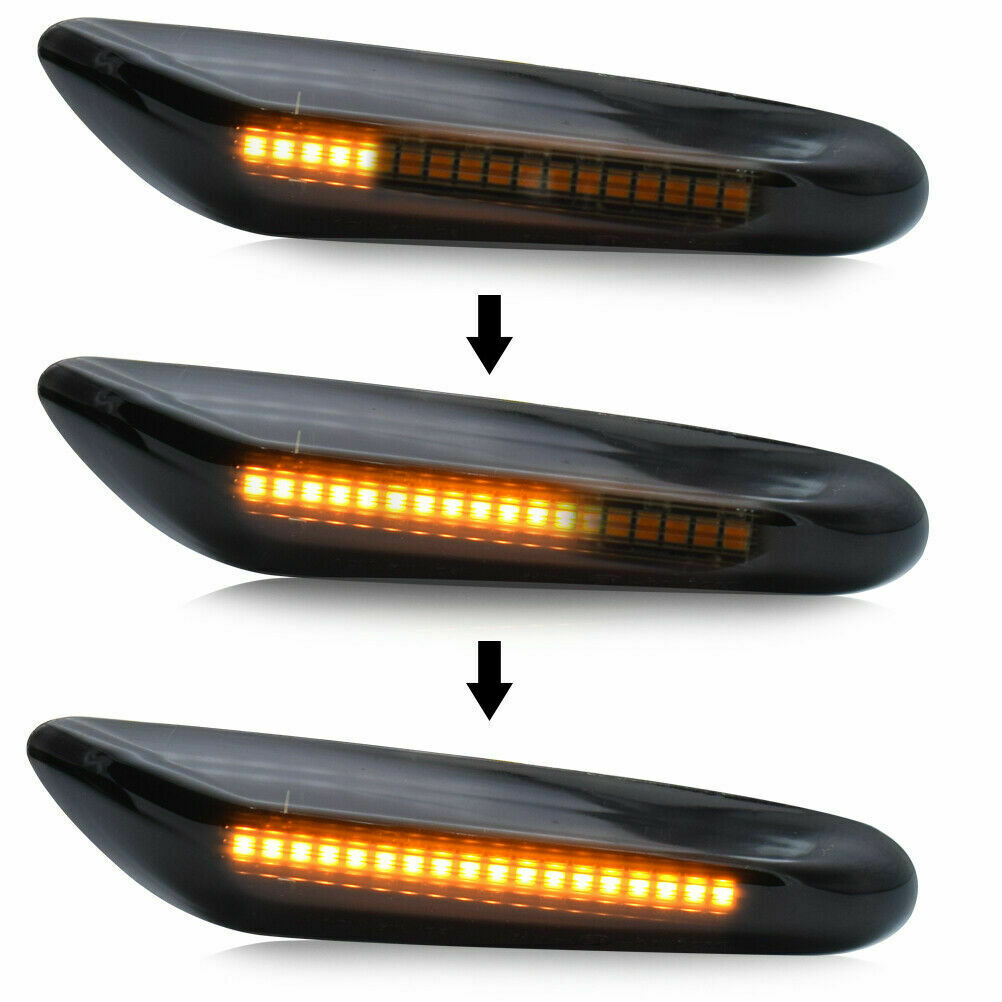 Led Side Marker Turn Signal Lights Dynamic Smoke For BMW E46 E60 E82 E83 E90 E92