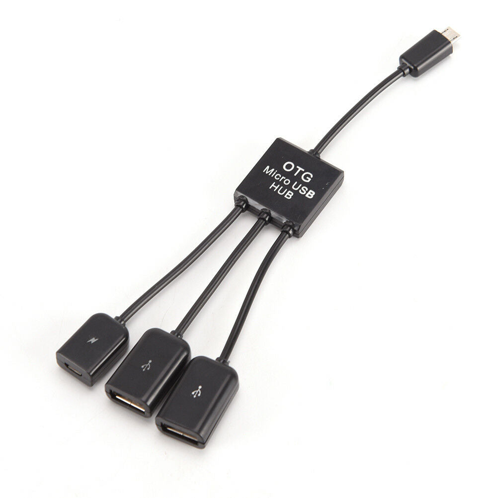 Multifunctional OTG Data Line Tablet Phone Micro usb Hub Splitter OTG Ada.l8