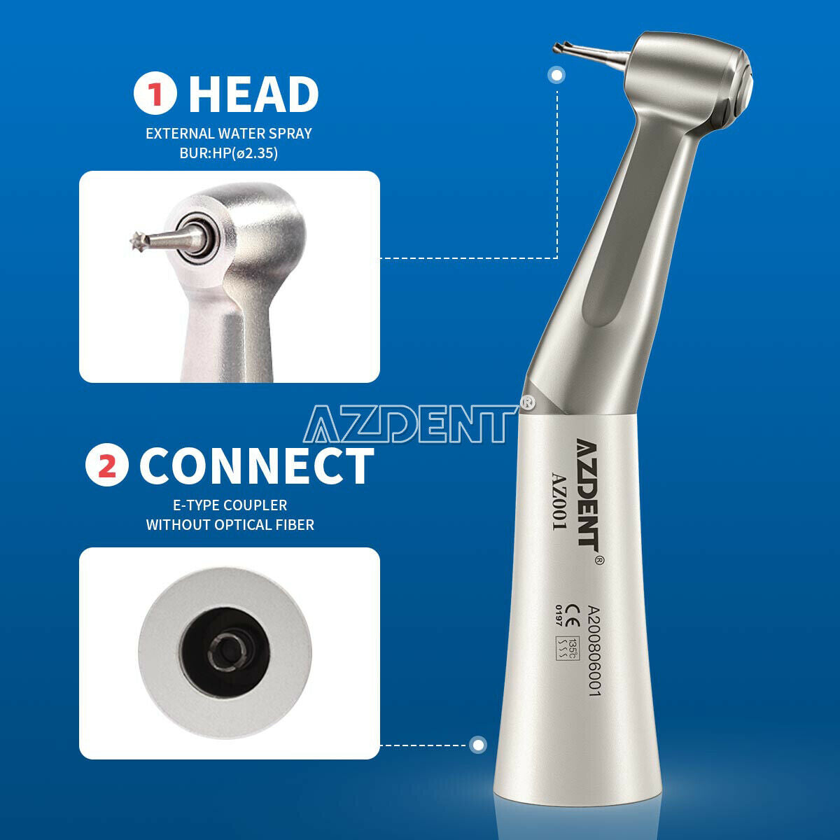 10X NSK Style Dental Low Speed Push button Contra Angle Handpiece