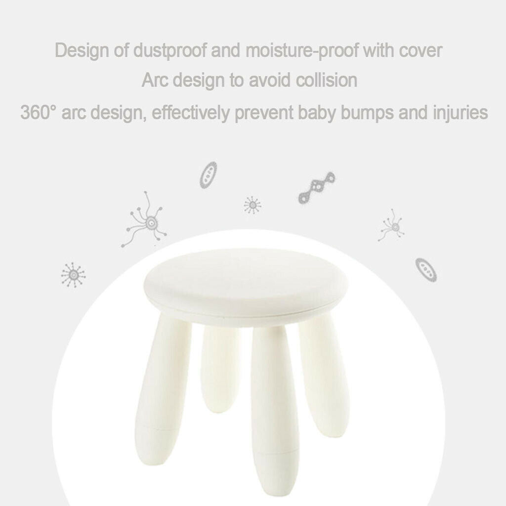 Plastic Kids Children Round Assembling Chair Furniture Chair School White