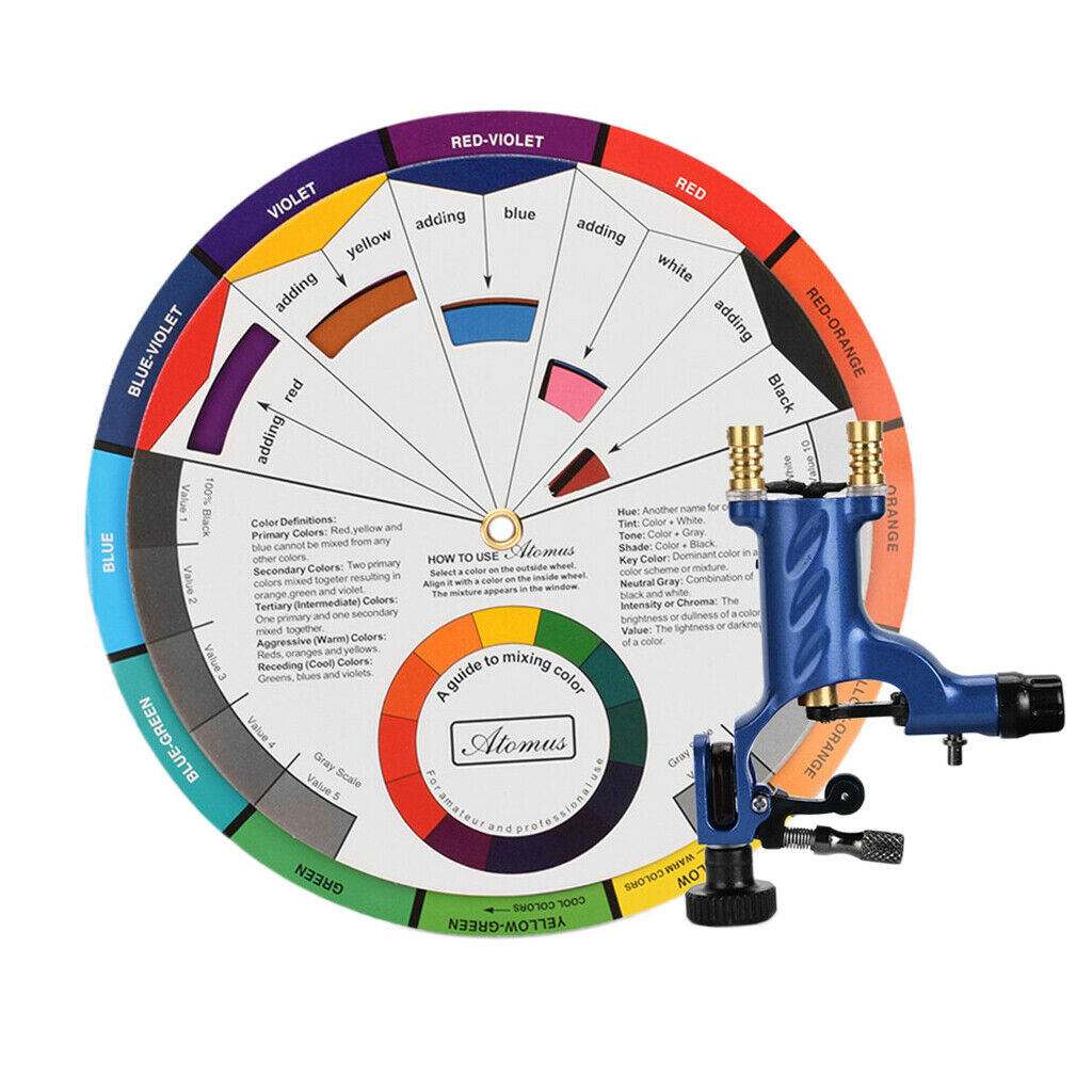 Motor Machine Parts Supplies W/ Pigment Color Mixing Wheel Guide Kit