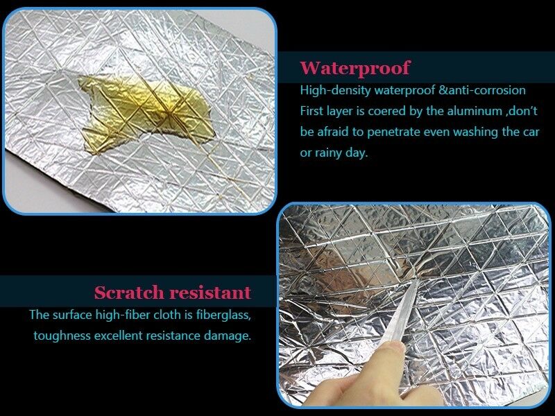 7mm Car Heat Shield Firewall Sound Deadener Insulation Deadening Aluminum Foil