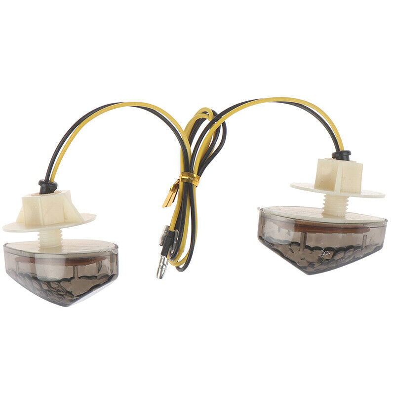 2Pcs Smoke LED Turn Signal Indicators Light Blinker For Motorcycle 10mm m.l8