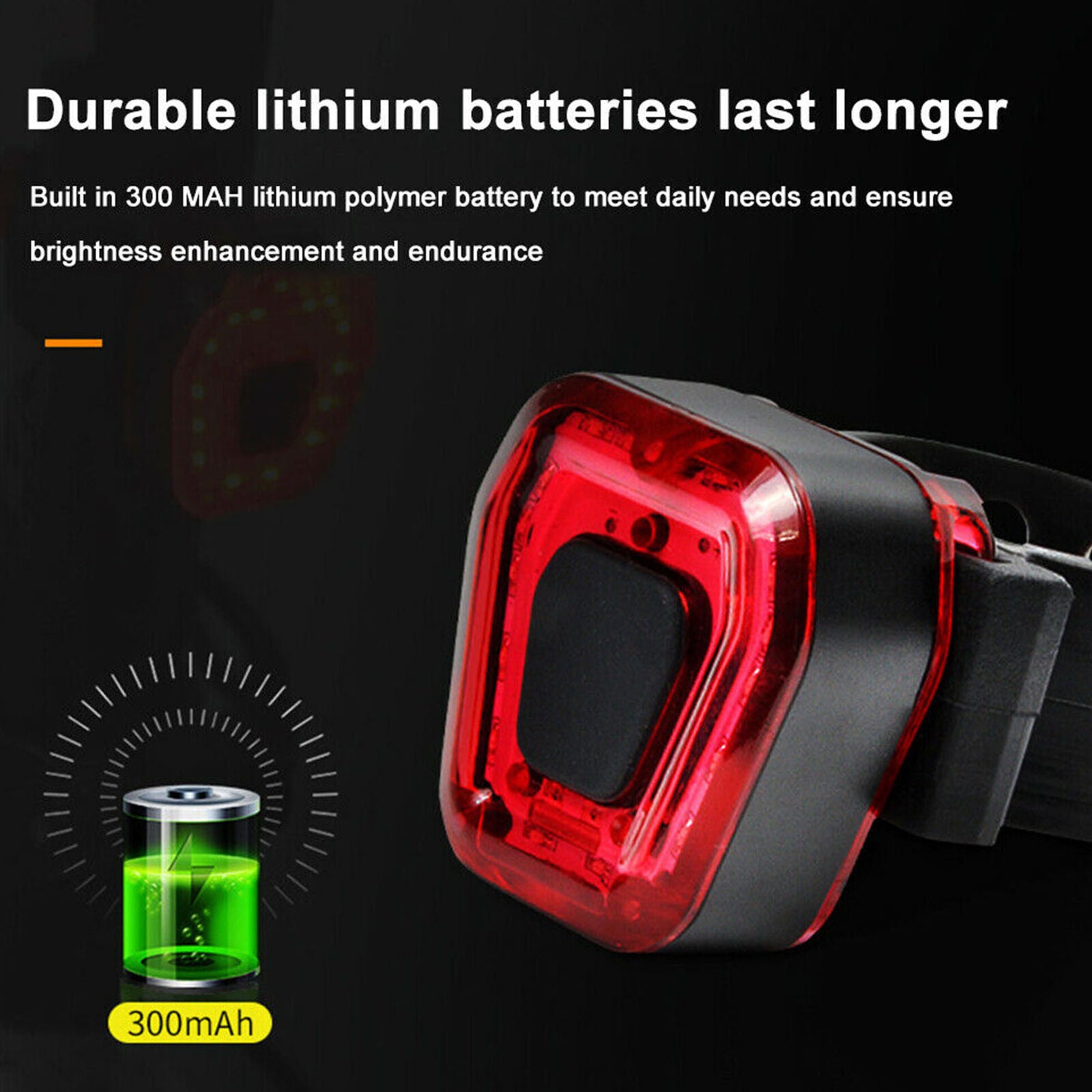 14 LED USB Rechargeable Bike Tail Light Bicycle Safety Cycling Warning Rear Lamp