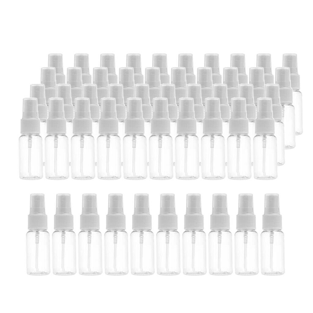 50Pcs 30ml Refillable Fine Mist Makeup Reusable Travel Bottles with Pump