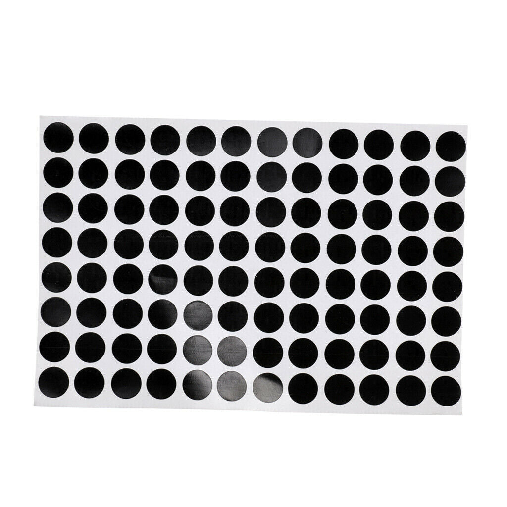 96Pcs/Sheet 1.2cm Black Self Adhesive Pool Table Spot Marking Stickers