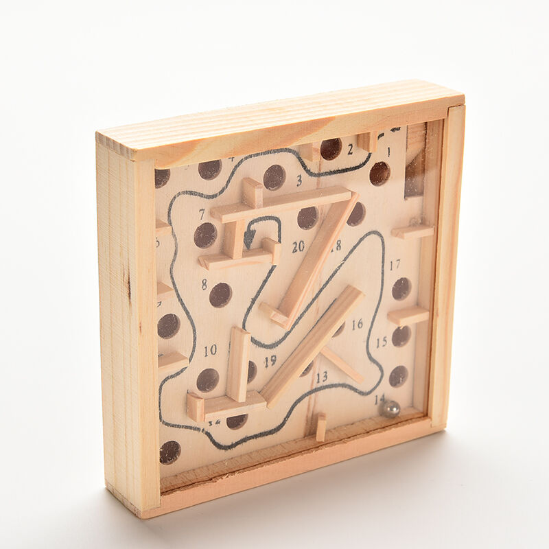 Puzzle Toys Wooden Labyrinth Balance Board Game Children Educationa S lc.l8